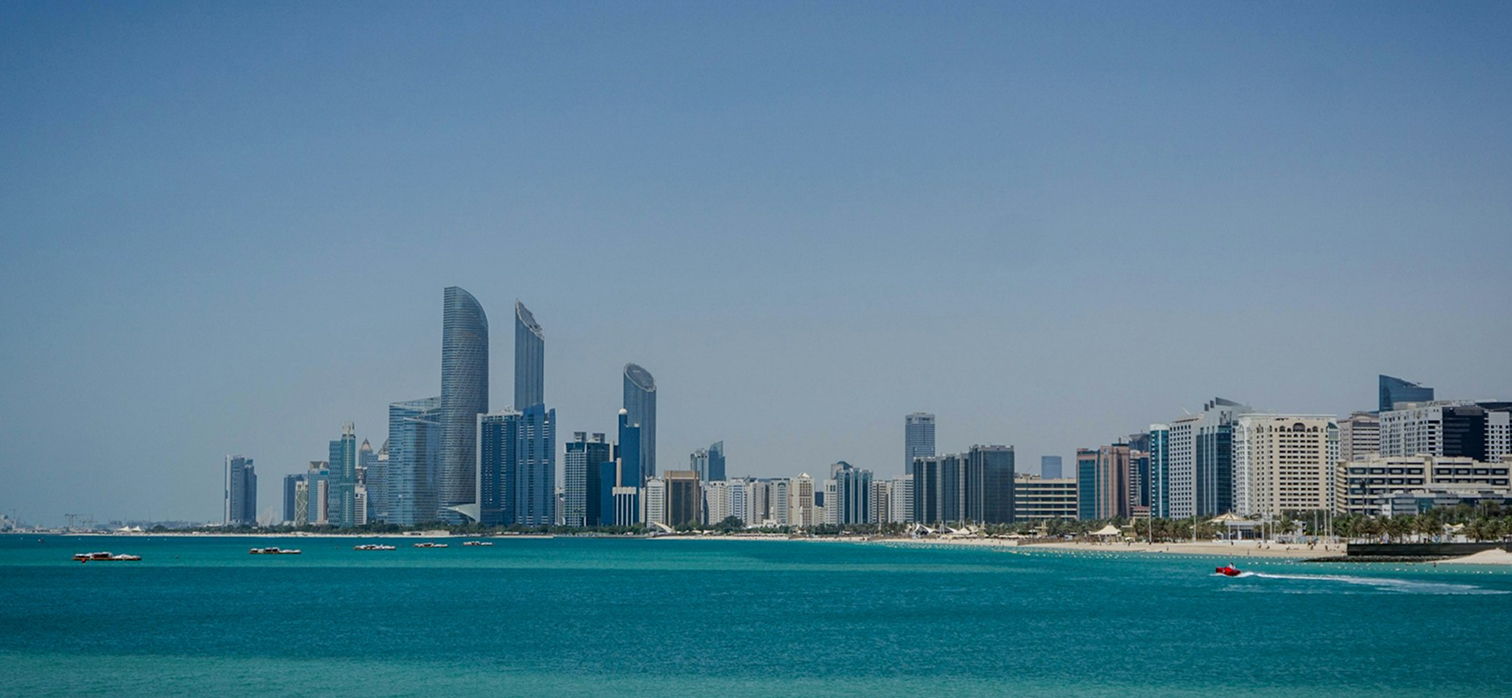 Coastal city skyline
